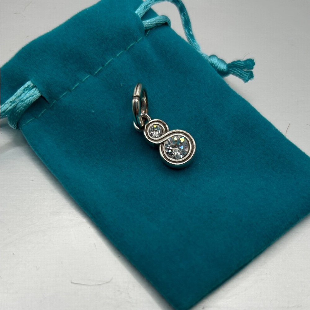 Brighton Infinity Charm with crystals. Excellent condition